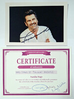 Thomas Anders zenész (Modern Talking) által dedikált fénykép hitelesítő tanúsítvánnyal