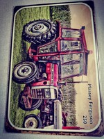 Traktoros fém dekoráció tábla 20*30 cm.