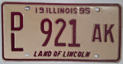 Eredeti Amerikai, Illinois, Land of Lincoln rendszám