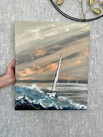 •••Hullámok•••PreszyArt 60x50 vászon••• Balaton