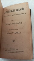 1900 Shakespeare A velencei kalmár és Othello könyv
