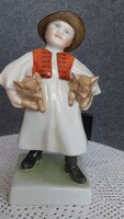 Herendi "Malaclopó" porcelán figura, hibátlan