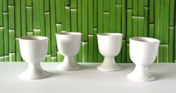 4 DB RETRO FEHÉR PORCELÁN TOJÁS TARTÓ