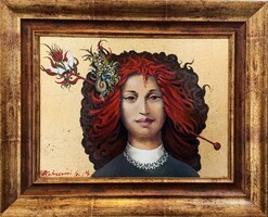 Kolozsvári Grandpierre Miklós "Holdfény kisasszony" c. olajfestménye ingyen postával