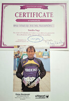 Dieter Burdenski (Schalke) labdarúgó aláírása hitelesítéssel fotón