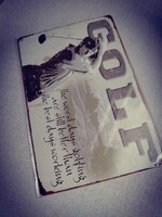 Golf fém dekoráció tábla 20*30 cm.