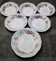 Zsolnay pillangó mintás kompótos tálkák