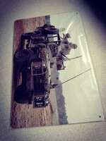 Autós fém dekoráció tábla 20*30 cm.