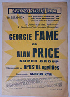 ORI. Kisstadion 1971.Júl.9 villamosplakát (Georgia Game, Alan Price, Apostol, Ambrus Kyri)