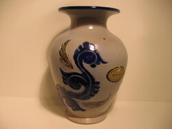 Kézműves sómázas váza jelzéssel