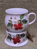 Porcelán teás csésze melegítővel