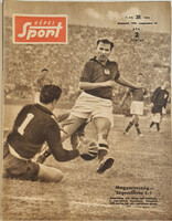 Képes Sport, III/38. szám, 1956 Magyarország-Jugoszlávia (3:1) Hidegkuti Nándor a címlapon