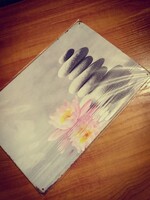 Spirituális fém dekoráció tábla 20*30 cm.