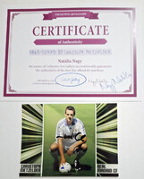 Christoph Metzelder (Borussia Dortmund,VB Ezüstérem) labdarúgó aláírása hitelesítéssel fotón