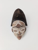 Afrikai maszk patinás fa maszk Punu népcsoport Gabon africká maska afrikanische Maske E5 479 6122