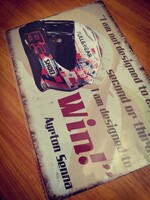 Ayrton Senna fém dekoráció tábla 20*30 cm.