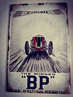 Autós fém dekoráció tábla 20*30 cm.