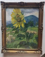 Szignózott  (Ferenczy Károly) gyönyörű Erdélyi tájkép