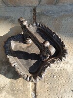 Díszes öntöttvas antik csizma kaparó , tisztító