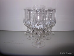 ÜVEGPOHÁR - 6 db  - 17 x 6 cm - 3 dl - RÉGI - NEM KOPOTT -  OSZTRÁK  - HIBÁTLAN