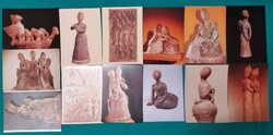 13 db színes fotóképeslap  Kovács Margit alkotásairól