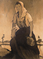 Csabai Wágner József (1887-1967): “Lány korsóval”