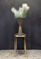 Shabby chic, hollywood regency kerámia váza és műnövény dekoráció