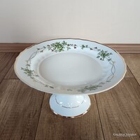 Hollóházi Erika mintás talpas kínáló tál