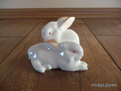 Ritka antik Zsolnay Sinkó nyuszik
