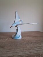 Hollóháza / Hollóházi porcelán sirály szobor madár nipp