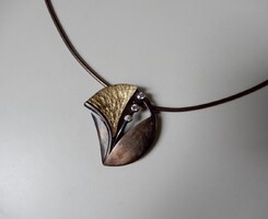 Régebbi Franz Scheurle design ezüst medál ezüst kígyó láncon