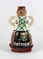 1Y434 Figurális női alakos Szekszárd feliratú Sásdiné kerámia alakos butella - 15 cm