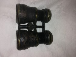 Antik Le Maire bőr- sárgaréz opera távcső 1880     P