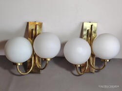 Nagy méretű Orion Molecz sárgaréz falikar párban 1970  ALKUDHATÓ