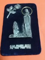 Vintage Lurdes-i Szűz Mária falidísz Szűz Mária jelenése Bernedette Soubirous-nak