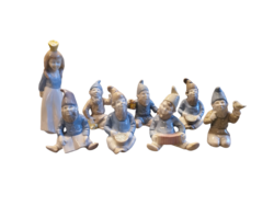 Hófehérke és a hét törpe porcelán