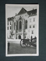 Képeslap,Osztrák Magyar monarchia,Bécsújhely,katonai akadémia,templom,ágyú látkép,részlet,1915