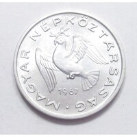 Magyarország,10 fillér 1967 - szögletes 7-es aUNC+ aluminium