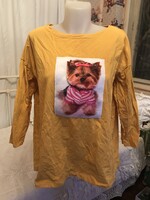 NŐI - PULÓVER  - ÚJ - MOZEM  - PAMUT SZTRECCS - hossz - 62 cm - mell - 116 cm