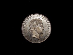 Ezüst 20 Kreuzer 1845 B  Körmöczbánya, V. Ferdinánd, kiváló állapotban