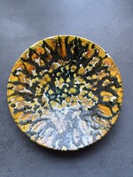 Lux Elek iparművészeti kerámia fali tál