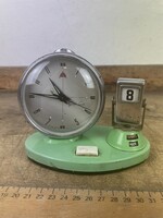 -AV875- Régi Golden Coch Öröknaptáras Óra Foszforeszkál Működik