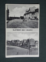 Képeslap,Ukrajna,Slatinské Doly,Szolotvino,Aknaszlatina,Kolonie,városi látkép,katona levél ,1915-