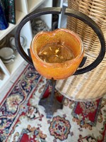 Bronz hamutartó állvány fátyolüveggel