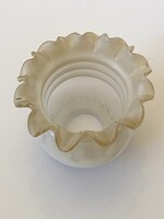 LÜSZTER SZÍNŰ, HULLÁMOS SZÉLŰ ÜVEG LÁMPA BÚRA 10.5 X 13 CM