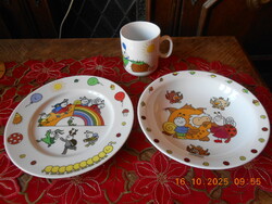 Zsolnay Bogyó és Babóca gyerek étkészlet dobozában