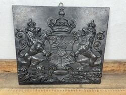 -AV882- Bajor Királyi Címer Vas Dombormű 30x34 cm