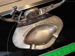 RICORDO DI VENEZIA  Velencei gondolás hamutartó fémből