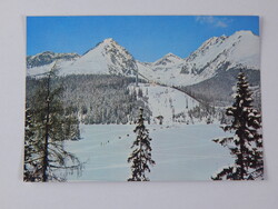 Képeslap - Csehszlovákia, Magas-Tátra, téli tájkép