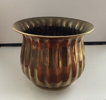 Régi réz kaspó, virágtartó